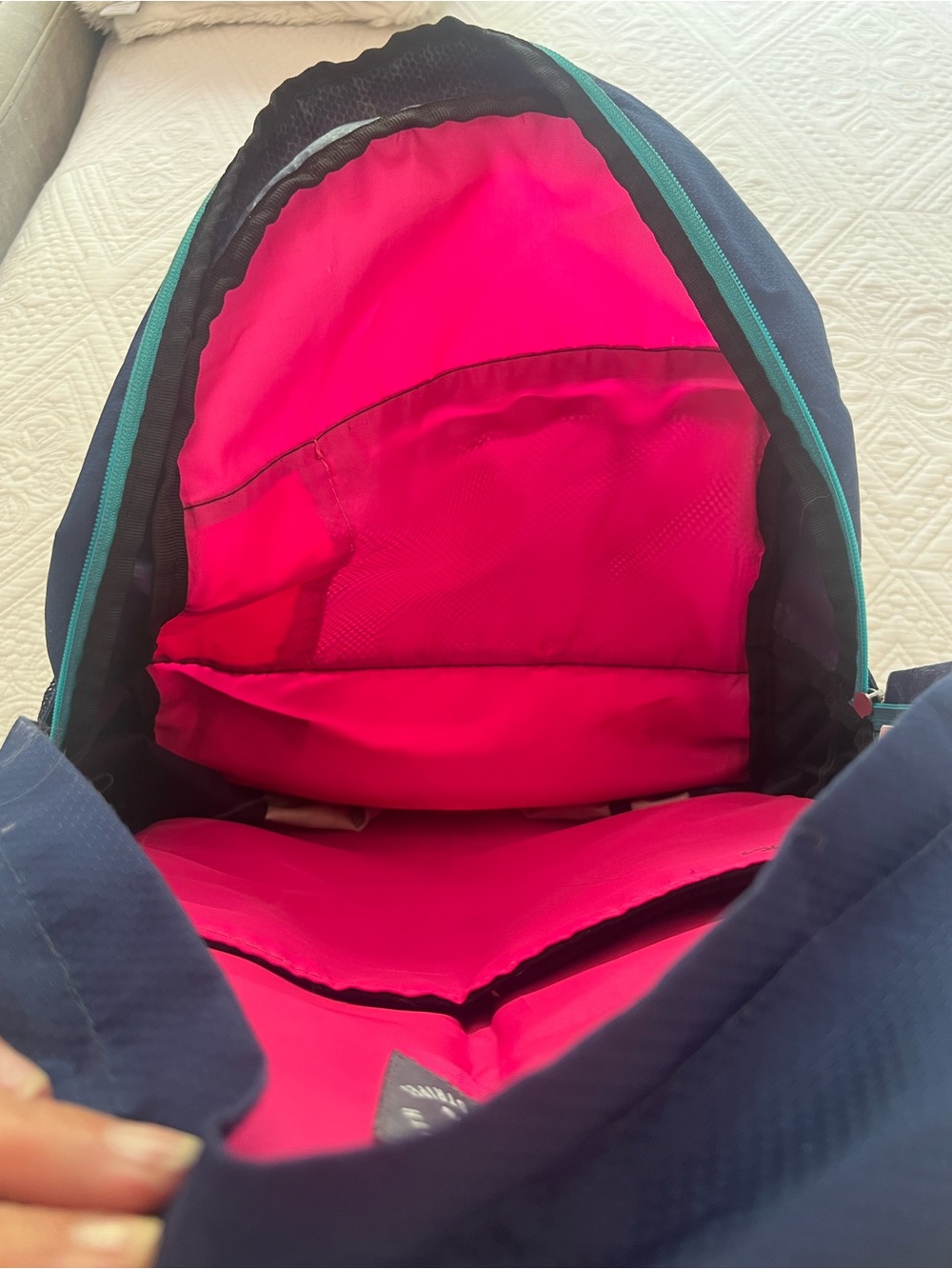 adidas Navy Backpack with Pink and Teal Accents ‘Back to School! 🏫’ - Picture 3 of 5